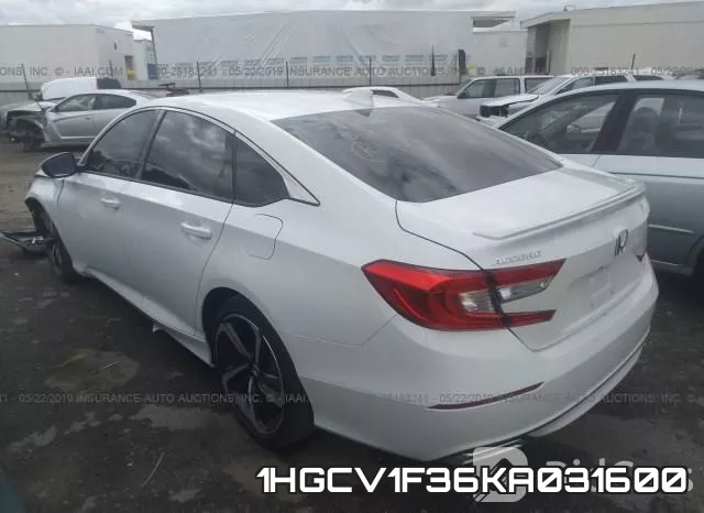 1HGCV1F36KA031600 фото 4