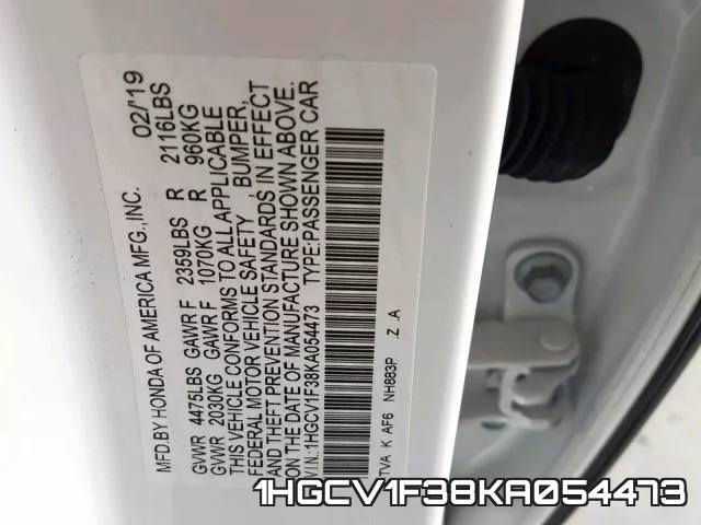 1HGCV1F38KA054473 фото 2