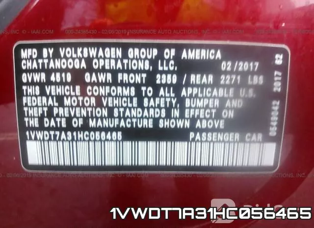 1VWDT7A31HC056465 фото 10