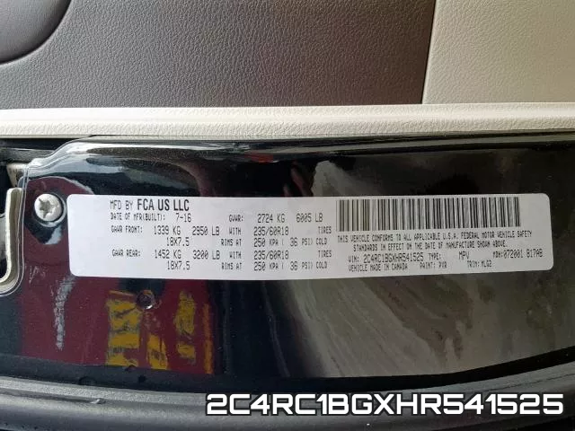 2C4RC1BGXHR541525 фото 2