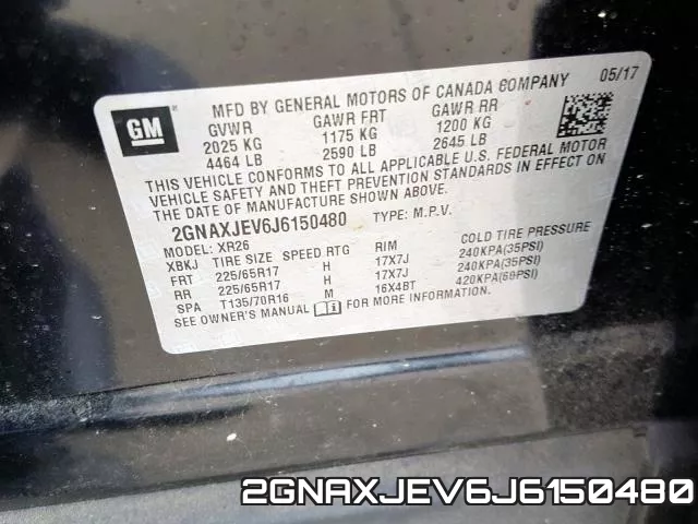 2GNAXJEV6J6150480 фото 2