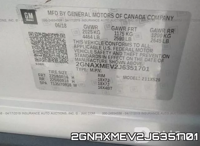 2GNAXMEV2J6351701 фото 10