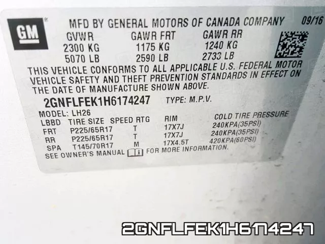 2GNFLFEK1H6174247 фото 2