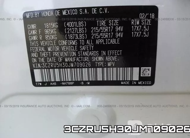 3CZRU5H30JM709026 фото 10