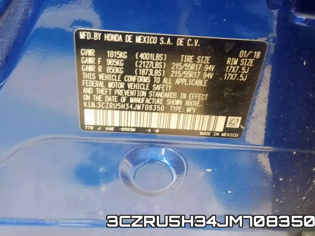 3CZRU5H34JM708350 фото 2