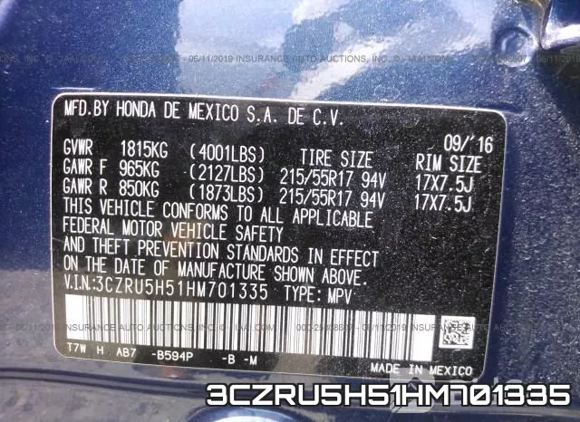 3CZRU5H51HM701335 фото 10