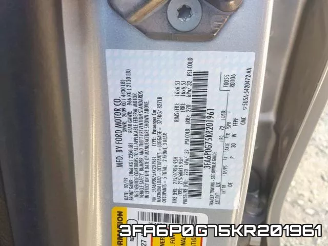 3FA6P0G75KR201961 фото 2