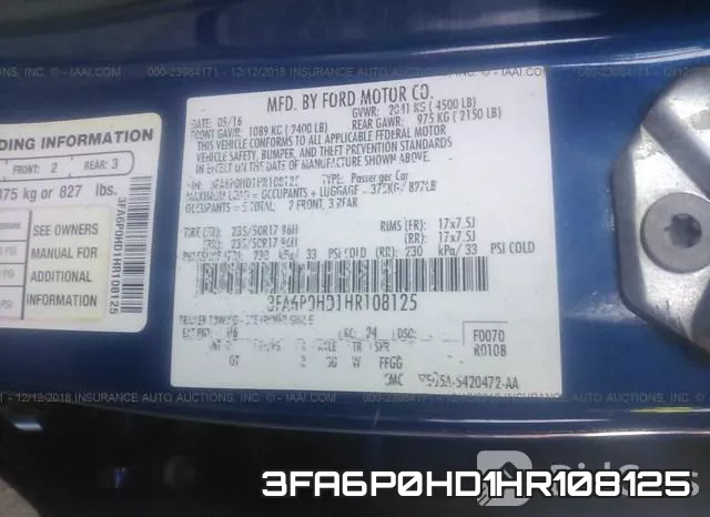 3FA6P0HD1HR108125 фото 10