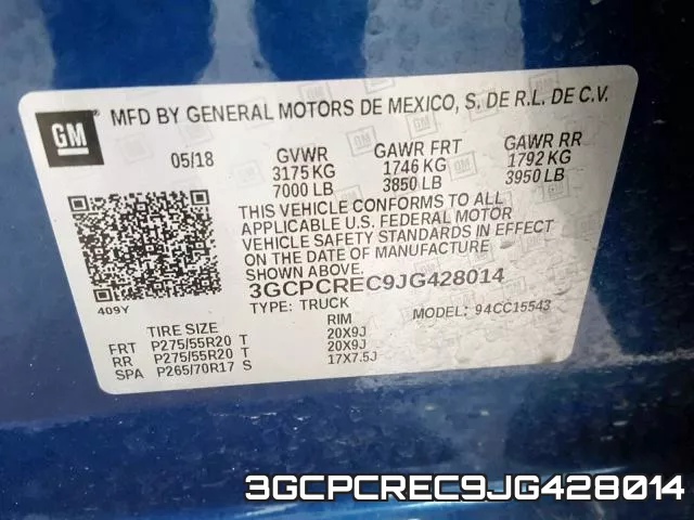 3GCPCREC9JG428014 фото 2