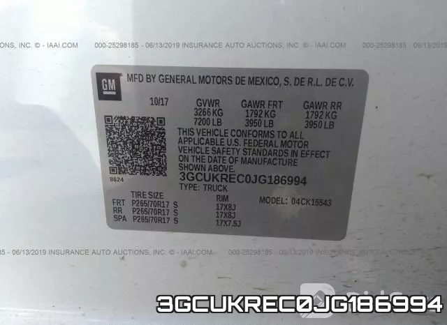 3GCUKREC0JG186994 фото 10