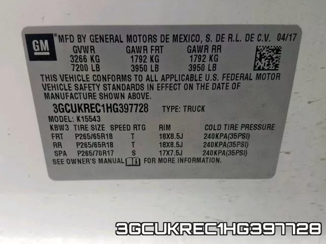 3GCUKREC1HG397728 фото 2