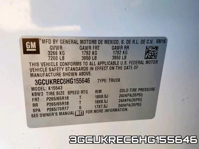 3GCUKREC6HG155646 фото 2