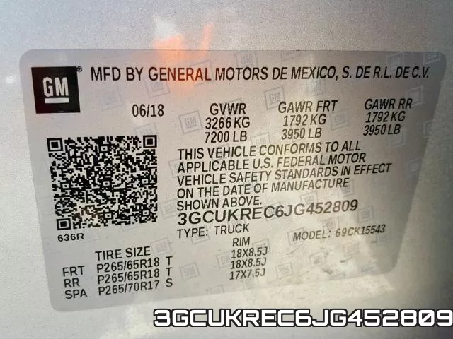 3GCUKREC6JG452809 фото 2