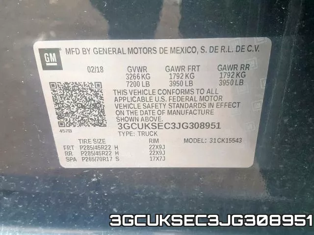 3GCUKSEC3JG308951 фото 2