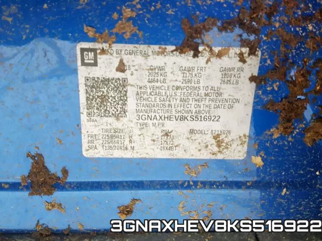 3GNAXHEV8KS516922 фото 2