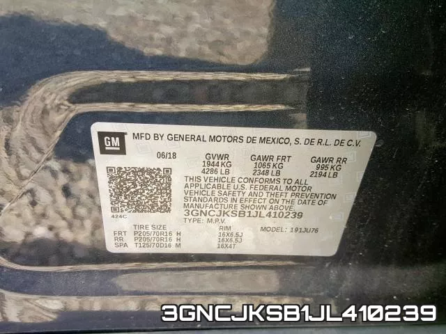 3GNCJKSB1JL410239 фото 2
