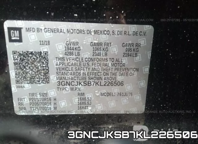 3GNCJKSB7KL226506 фото 10