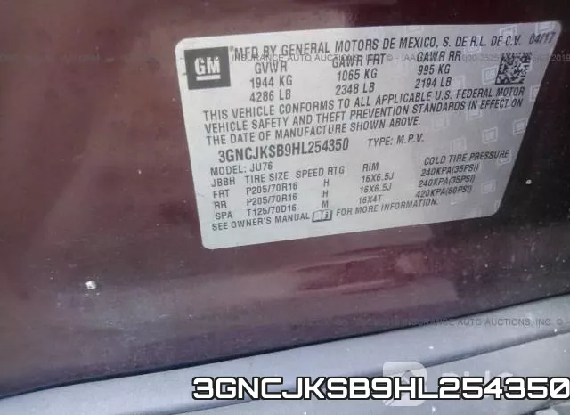 3GNCJKSB9HL254350 фото 10