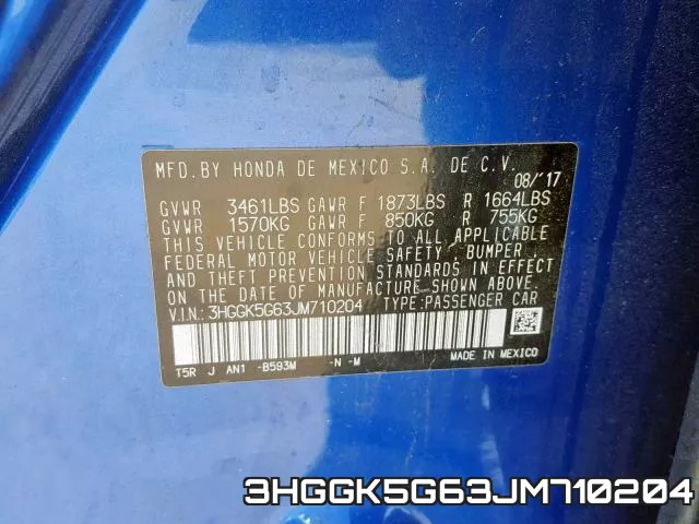 3HGGK5G63JM710204 фото 2