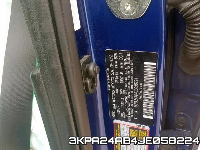 3KPA24AB4JE058224 фото 2