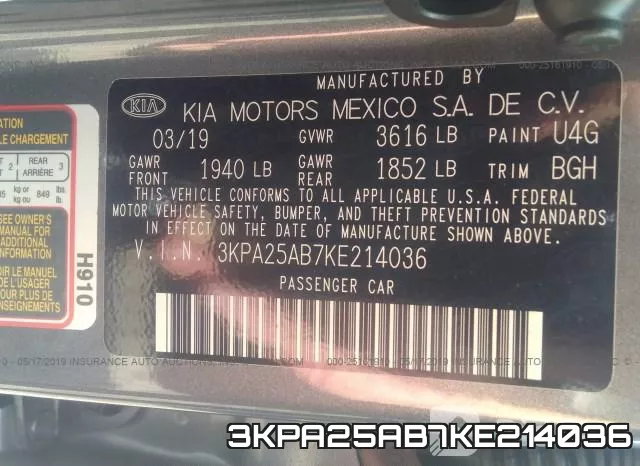 3KPA25AB7KE214036 фото 10