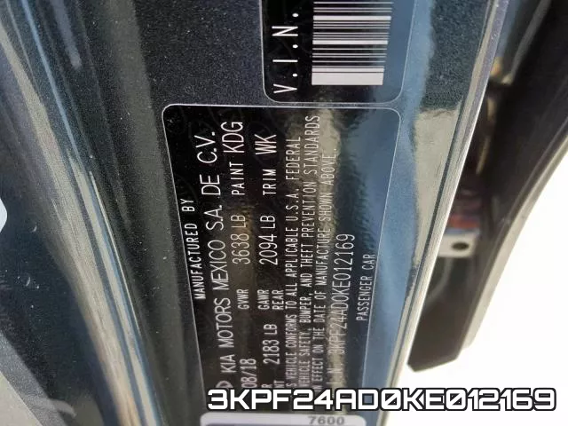 3KPF24AD0KE012169 фото 2