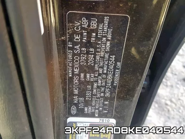 3KPF24AD8KE040544 фото 2