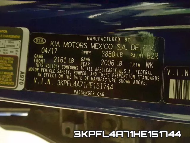3KPFL4A71HE151744 фото 2
