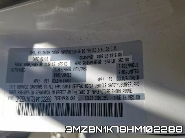 3MZBN1K78HM102288 фото 2