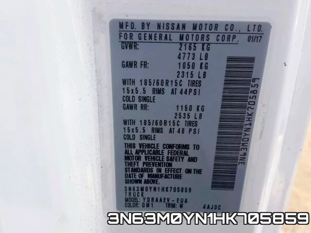 3N63M0YN1HK705859 фото 2