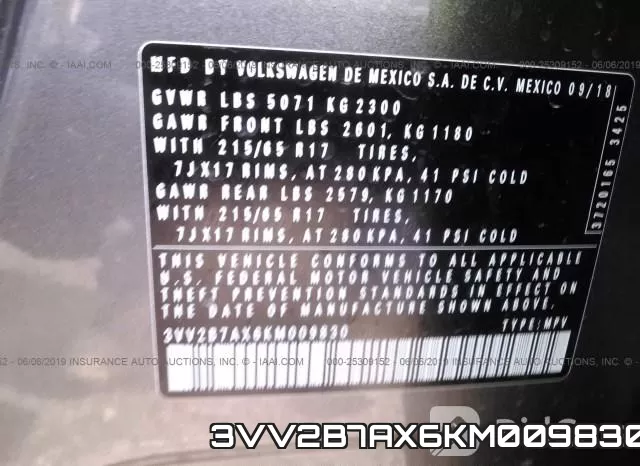 3VV2B7AX6KM009830 фото 10