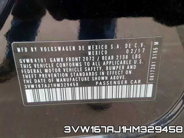 3VW167AJ1HM329458 фото 2
