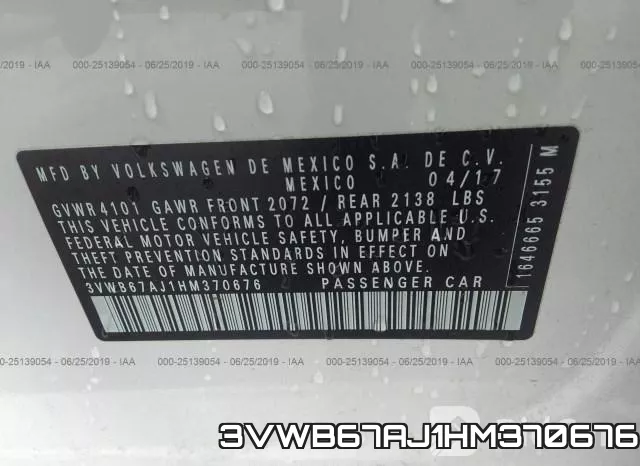 3VWB67AJ1HM370676 фото 10