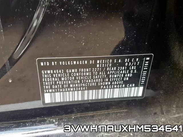 3VWH17AUXHM534641 фото 2