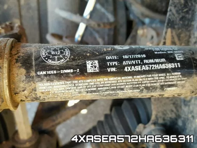 4XASEA572HA636311 фото 2