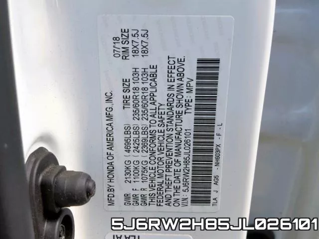 5J6RW2H85JL026101 фото 2