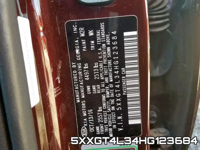 5XXGT4L34HG123684 фото 2