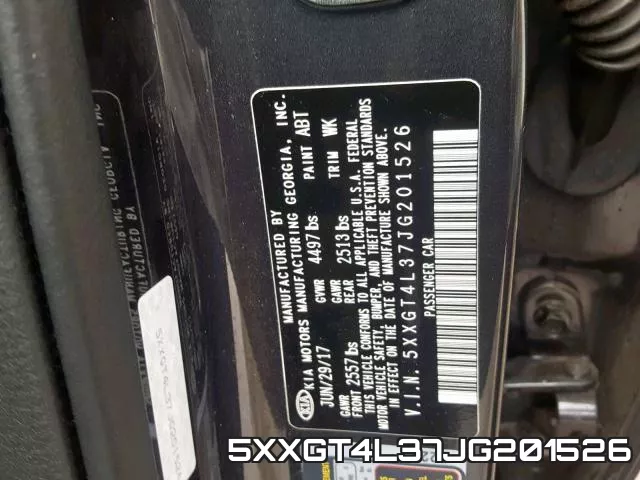 5XXGT4L37JG201526 фото 2