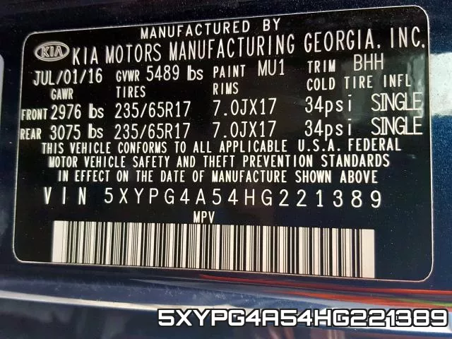 5XYPG4A54HG221389 фото 2