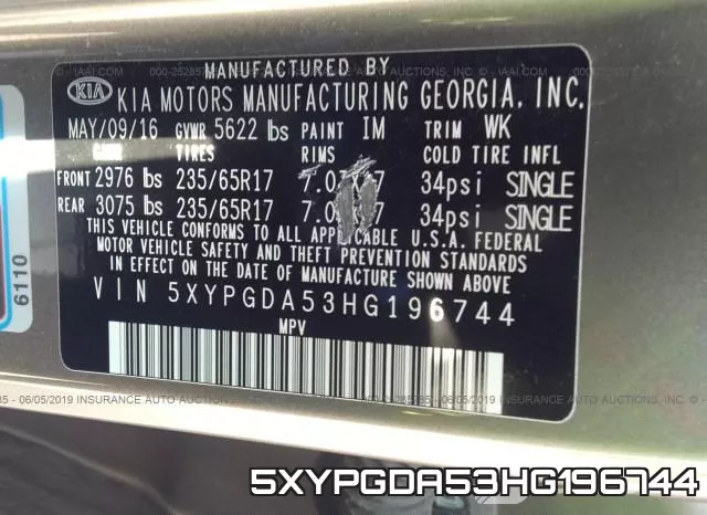 5XYPGDA53HG196744 фото 10