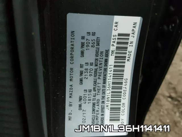 JM1BN1L36H1141411 фото 2