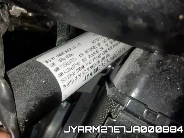 JYARM27E7JA000884 фото 2
