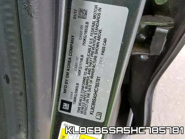 KL8CB6SA5HC785781 фото 2