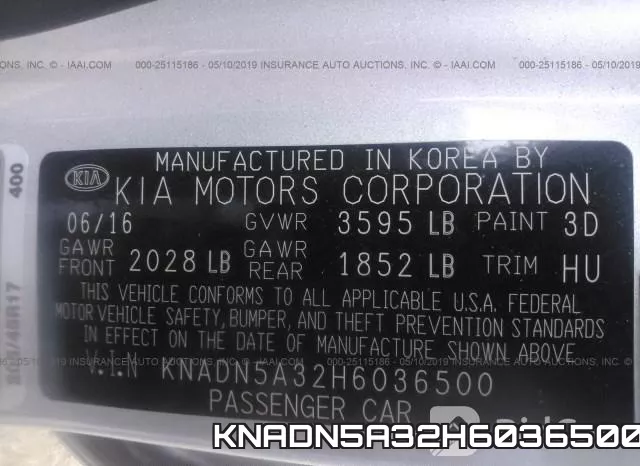 KNADN5A32H6036500 фото 10