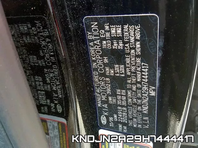 KNDJN2A29H7444417 фото 2