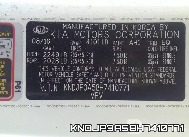 KNDJP3A58H7410771 фото 10
