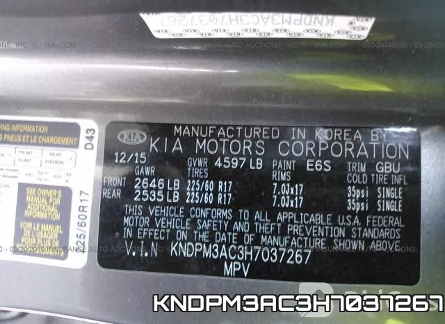 KNDPM3AC3H7037267 фото 10