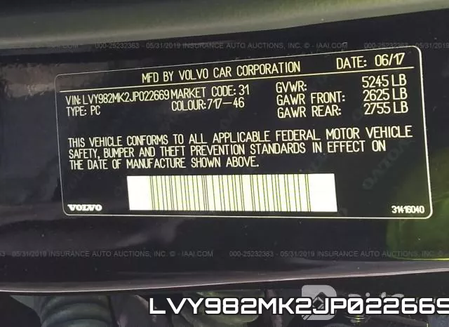 LVY982MK2JP022669 фото 10
