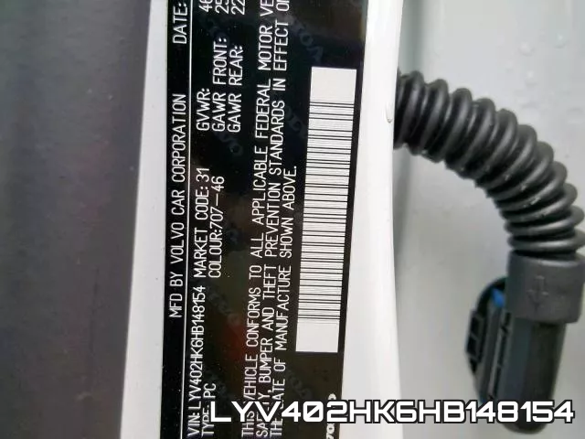 LYV402HK6HB148154 фото 2