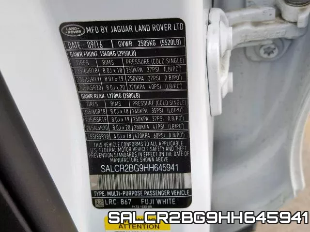 SALCR2BG9HH645941 фото 2